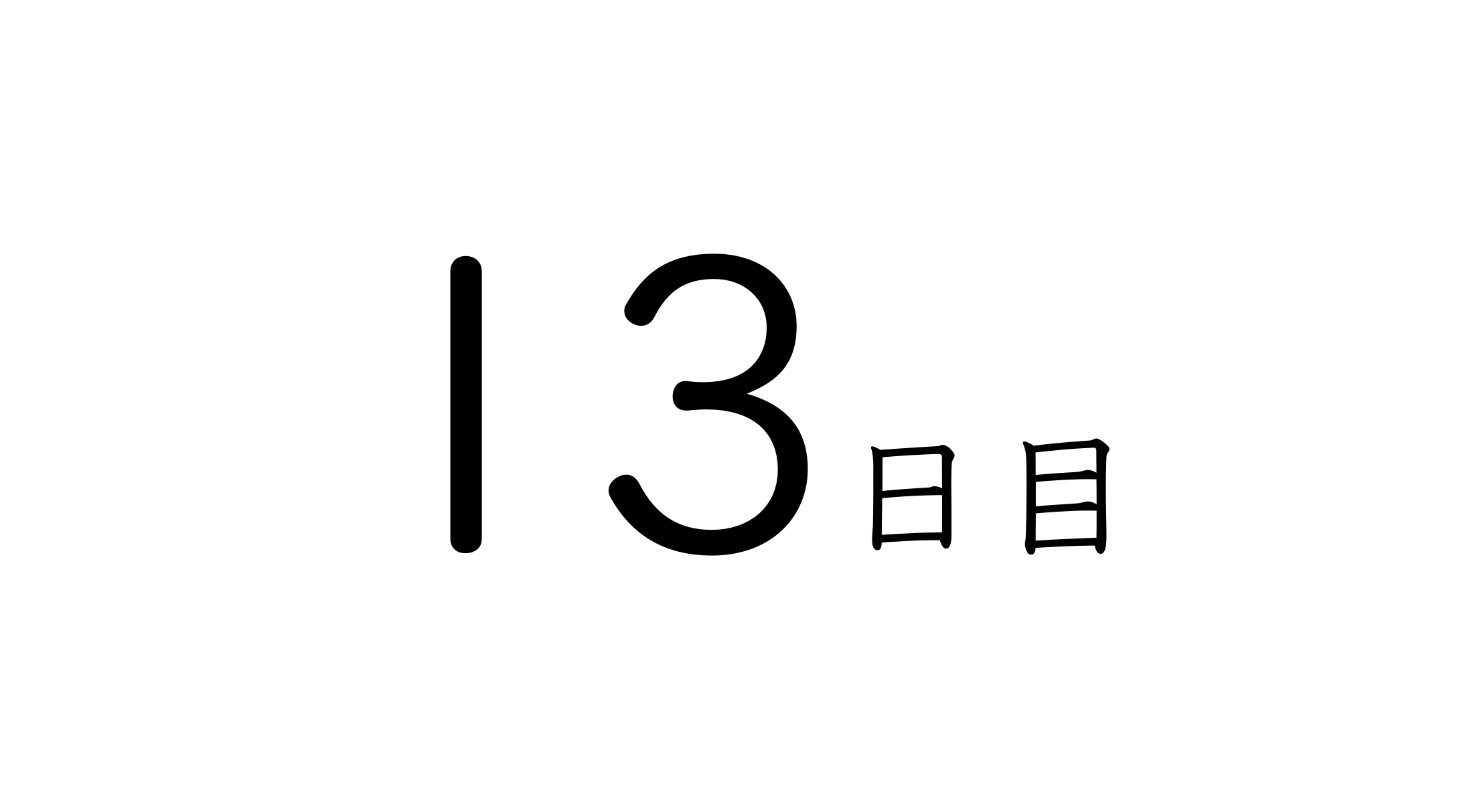 13日目